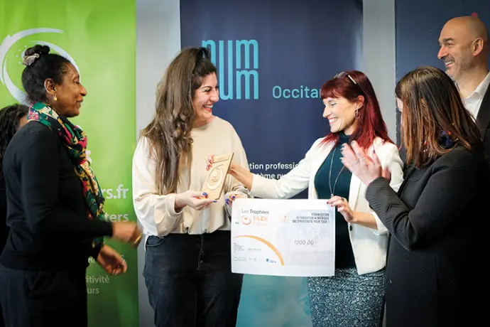 Cérémonie du  le Trophée FILEX 2023 de France Clusters dans la catégorie “Féminisation des Métiers” remporté par Digital 113