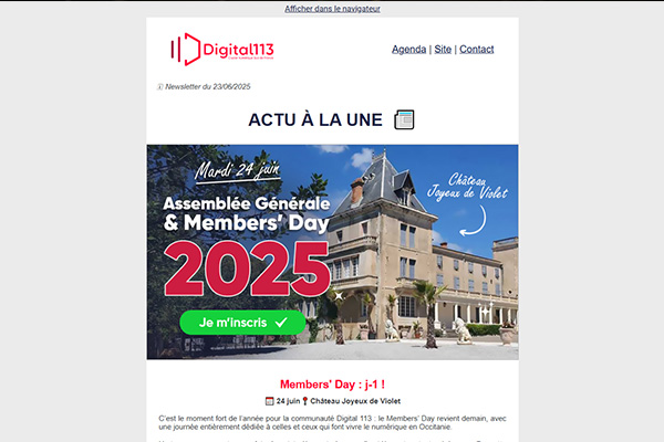 Newsletter hebdomadaire Digital 113